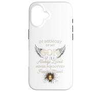 Custodia per iPhone 16 Memory of My Son Always Loved Never Forgotten Son Memorial