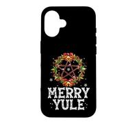 Custodia per iPhone 16 Merry Yule - Winter Solstice - Holly Pentagram - Gift