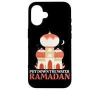 Custodia per iPhone 16 Metti giù l'acqua Digiuno Umorismo musulmano Mese del Ramadan