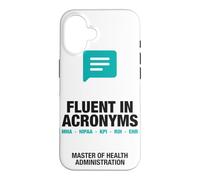 Custodia per iPhone 16 MHA Fluent in Acronyms Laurea Management Sanitario