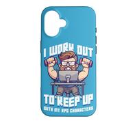 Custodia per iPhone 16 Mi alleno per stare al passo con i miei personaggi RPG Gamer