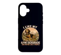 Custodia per iPhone 16 Mi piace il mio Alpine Dachsbracke e forse come 3 persone umorismo