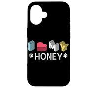 Custodia per iPhone 16 Miele personalizzato Dog Name Honey Pet Lover