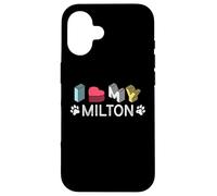 Custodia per iPhone 16 Milton Nome cane personalizzato Milton Pet Lover