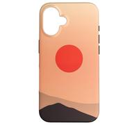 Custodia per iPhone 16 Minimal Desert Hills Sun Calm Horizon Paesaggio