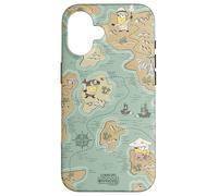 Custodia per iPhone 16 Minions & Monsters Treasure Map All Over Print