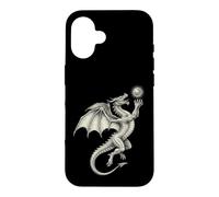 Custodia per iPhone 16 Mitico Drago Holding Sun Orb Vintage Art