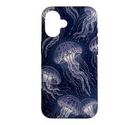 Custodia per iPhone 16 Modello estetico delle meduse del mare profondo