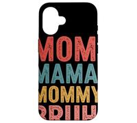 Custodia per iPhone 16 Mom Mama Mommy Bruh Retro Tipografia Umorismo Mamma