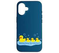 Custodia per iPhone 16 Mommy You're My Lucky Duck Cute Rubber Ducky