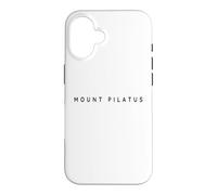 Custodia per iPhone 16 Monte Pilatus Souvenirs/sciatore/moderno, Contempoaray Font