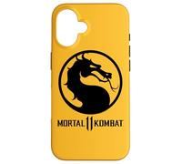 Custodia per iPhone 16 Mortal Kombat 11 Dragon Black Logo