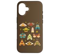 Custodia per iPhone 16 Moths Stars Whimsigoth Cottagecore Grunge Butterfly Graphic