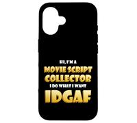 Custodia per iPhone 16 Movie Script Collector Film Memorabilia Collection TV Script