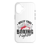 Custodia per iPhone 16 Muay Thai Boxing Fighter Guerriero del Ring