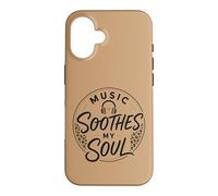 Custodia per iPhone 16 Music Soothes My Soul Cuffie Animal Spots Pattern Melody