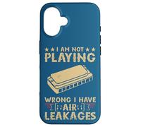 Custodia per iPhone 16 Musica I am not playing wrong I Have Air Leakages Harmonica