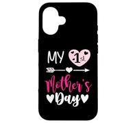 Custodia per iPhone 16 My First Mothers Day Outfit Mommy 1st Time Mom Happy Mother