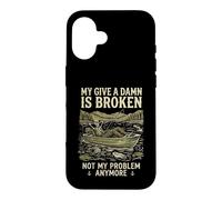 Custodia per iPhone 16 My Give A Damn Is Broken Funny Retirement Fishing Dad