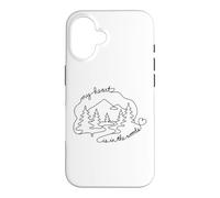 Custodia per iPhone 16 My Heart Is In The Woods Forest Nature Enthusiast