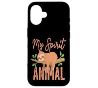 Custodia per iPhone 16 My Spirit Animal Bradipo divertente carino