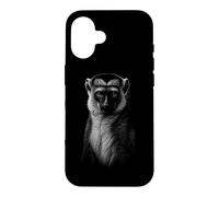 Custodia per iPhone 16 Mystic Monkey Wildlife Primate Ritratto Notte