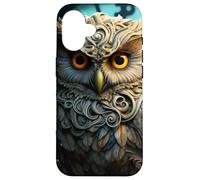 Custodia per iPhone 16 Mystical Fantasy Owl - Magico bosco Steampunk Art