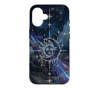Custodia per iPhone 16 Mystical Sun Moon Nebula Art Cosmic Harmony Design