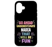 Custodia per iPhone 16 NADIA Personalized Women's Gift Custom NADIA