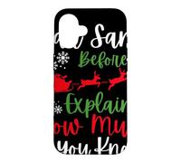Custodia per iPhone 16 Natale Caro Babbo Natale prima di spiegare quanto ne sai?