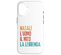 Custodia per iPhone 16 Natale L'Uomo Il Mito La Leggenda Festa di Compleanno