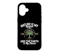 Custodia per iPhone 16 Nature Is My Religion Earth Is My Church Native American Day