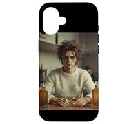 Custodia per iPhone 16 New Funny Distressed Male Doll Face Meme, Big Glass