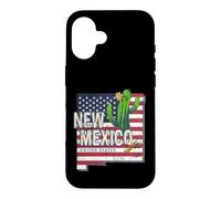 Custodia per iPhone 16 New Mexico negli Stati Uniti con mappa souvenir USA