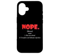 Custodia per iPhone 16 No Definizione Meme Rifiuto Piatto Rifiuto Ultimo NO