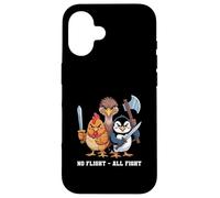Custodia per iPhone 16 No Flight - All Fight Fun Bird Psychology Joke