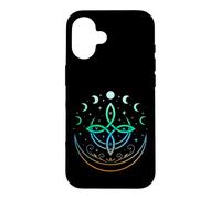 Custodia per iPhone 16 Nodo Celtico Luna Simboli Elementi Terra Aria Acqua