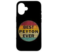 Custodia per iPhone 16 Nome personalizzato Peyton I love Peyton Retro stile vintage