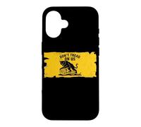 Custodia per iPhone 16 Non calpestare noi Anarchico Gatto Nero Gadsden Parodia