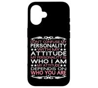 Custodia per iPhone 16 Non confondere la mia personalità con il mio atteggiamento sarcastico