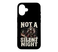 Custodia per iPhone 16 Non è una notte silenziosa - Babbo Natale divertente e duro