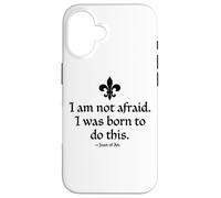 Custodia per iPhone 16 Non ho paura di essere nata per fare questa Joan of Arc Ink Black