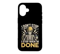 Custodia per iPhone 16 Non mi fermo quando sono stanco, mi fermo quando ho finito elettricista
