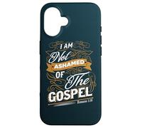 Custodia per iPhone 16 Non mi vergogno del Vangelo Romani 1:16 Christian