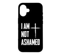 Custodia per iPhone 16 Non mi vergogno di Gesù Cristo Versetto della Bibbia