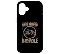 Custodia per iPhone 16 Non puoi essere triste mentre vai in bicicletta