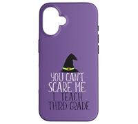Custodia per iPhone 16 NON PUOI SCARE ME Insegno Meme di Halloween di terza elementare