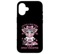 Custodia per iPhone 16 Non sono un disastro, sono una Spicy Disaster Pink Highland Cow