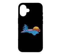 Custodia per iPhone 16 North Carolina Smoky Mountains Vintage Blue Ridge