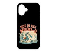 Custodia per iPhone 16 Not In The Moo-d Moo-d Mucca Divertente Sarcastico Bovino